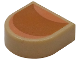 Part No: 24246pb060  Name: Tile, Round 1 x 1 Half Circle Extended with Fingernail with Curves, Medium Nougat Nail Bed, Nougat Edge and Lunula Pattern