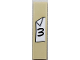 Part No: 2431pb0770  Name: Tile 1 x 4 with Black Number 3 on White Paper Background  with Folded Corner Pattern (Sticker) - Set 910016
