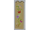 Part No: 2454pb075L  Name: Brick 1 x 2 x 5 with Flowers and Butterflies Pattern Model Left Side (Sticker) - Set 3315