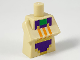 Part No: 25767pb005  Name: Torso, Modified Long with Folded Arms with Pixelated Dark Purple, Gold, Green, and Orange Minecraft Desert Villager (Blacksmith) Pattern