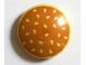 Part No: 2654pb005  Name: Plate, Round 2 x 2 with Rounded Bottom and Medium Nougat Hamburger Bun with Sesame Seeds Pattern