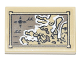 Part No: 26603pb132  Name: Tile 2 x 3 with Antique Map with Compass Rose, Temples and Waves Pattern (Sticker) - Set 71741