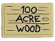 Part No: 26603pb438  Name: Tile 2 x 3 with Black '100 ACRE WOOD' and Wood Grain Pattern (Sticker) - Set 21326