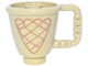Part No: 27383pb06  Name: Duplo Utensil Cup with Stud Inside with Nougat Ice Cream Waffle Cone Pattern