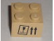 Part No: 3003pb025  Name: Brick 2 x 2 with 'FRAGILE' Goblet and Up Arrows Pattern (Sticker) - Sets 8196 / 8199