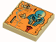 Part No: 3068px13  Name: Tile 2 x 2 with Map Orange and Hieroglyphs, 80 Pattern