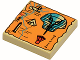 Part No: 3068px20  Name: Tile 2 x 2 with Map Orange and Hieroglyphs, 60 Pattern