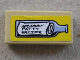 Part No: 3069pb0024  Name: Tile 1 x 2 with 'KRABBY PATTY RECIPE' in Bottle Pattern (Sticker) - Set 3825