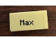 Part No: 3069pb0743  Name: Tile 1 x 2 with 'Max' Pattern (Sticker) - Set 21144