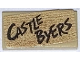 Part No: 3069pb1051  Name: Tile 1 x 2 with Wood Grain and 'CASTLE BYERS' Pattern (Sticker) - Set ST