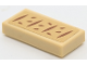 Part No: 3069pb1203  Name: Tile 1 x 2 with Reddish Brown Bread and Seeds Pattern (Sticker) - Set 41442