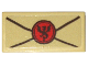 Part No: 3069pb1232  Name: Tile 1 x 2 with Envelope with Red Wax Seal with Dragon Imprint Pattern (Sticker) - Set 10332