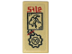 Part No: 3069pb1234  Name: Tile 1 x 2 with Red for 'Sale' Poster and Black Goat Pattern (Sticker) - Set 10332