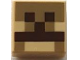 Part No: 3070pb349  Name: Tile 1 x 1 with Pixelated Dark Brown and Dark Tan Pattern (Minecraft Baby Camel Nose and Mouth)