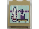 Part No: 3245cpb272  Name: Brick 1 x 2 x 2 with Inside Stud Holder with White Towel, Soap Dispenser on Shelf and Light Aqua and Medium Lavender Tiles Pattern (Sticker) - Set 41679