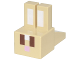 Part No: 35525pb05  Name: Creature Head Pixelated with Long Ears with White Auricles, Reddish Brown Eyes, and Bright Pink Nose Pattern (Minecraft Rabbit)