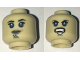 Part No: 3626cpb1575  Name: Minifigure, Head Dual Sided Alien with SW Luminara Unduli Gray Lips and Large Blue Eyes, Neutral / Angry Pattern - Hollow Stud