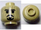 Part No: 3626pb0580  Name: Minifigure, Head Black Beard and Moustache Rudimentary over Wood Grain Pattern (Voodoo Jack)
