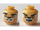 Part No: 3626pb0863  Name: Minifigure, Head Dual Sided Alien Chima Lion with Orange Eyes, Brown Nose, Teeth, Closed Mouth / Open Mouth Pattern (Lennox)