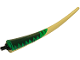 Part No: 36670c01pb02  Name: Dinosaur Tail Baryonyx with Pin and Dark Green Stripes on Green Background Pattern