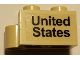 Part No: 3831pb02  Name: Hinge Brick 1 x 4 Swivel Base with 'United States' Pattern (Sticker)- Set 10029