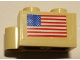 Part No: 3831pb03  Name: Hinge Brick 1 x 4 Swivel Base with USA Flag Pattern (Sticker) - Set 10029