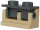 Part No: 3937c05  Name: Hinge Brick 1 x 2 with Dark Bluish Gray Top Plate (3937 / 3938)