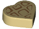 Part No: 39739pb03  Name: Tile, Round 1 x 1 Heart with Waffle Pattern