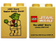 Part No: 4066pb391  Name: Duplo, Brick 1 x 2 x 2 with LEGO Store Master Builder Event Star Wars Yoda Pattern 2010