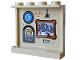 Part No: 60581pb264  Name: Panel 1 x 4 x 3 with Side Supports - Hollow Studs with  Paintings of Harp in Crescent Moon, Heroic Minifigure and Mountain Scene, Black Spider and Dark Orange Brick Wall Outline Pattern (Sticker) - Set 21348