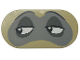 Part No: 66857pb048  Name: Tile, Round 2 x 4 Oval with Black Eyebrows, White Eyes, and Dark Bluish Gray Eye Shadow on Light Bluish Gray Mask Pattern (Percy Face)