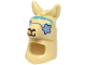Part No: 66972pb02  Name: Minifigure, Headgear Head Cover, Costume Llama Head and Neck with Sunglasses Star Shaped, Medium Azure Headband, Dark Brown Nose and Mouth Pattern (BAM)