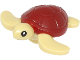 Part No: 67040pb02  Name: Sea Turtle with Black Eyes and Dark Red Shell Pattern