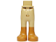 Part No: 67072c00pb020  Name: Mini Doll Hips and Trousers with Back Pockets with Molded Medium Nougat Lower Legs / Boots Pattern - Thin Hinge