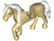Part No: 69820c02pb02  Name: Horse, Friends Style with 2 x 2 Cutout and Movable Neck with Fixed Flexible Rubber White Tail and Braided Mane with Tan Eyes, Black Eyelashes Pattern (Melody)