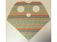 Part No: 90542pb03  Name: Minifigure Poncho Half Cloth with Aqua and Terra Cotta Pattern