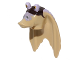 Part No: 92743pb03  Name: Minifigure, Head, Modified SW Gungan Flat Eyes with Lavender Top and Dark Brown Mask Pattern