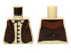 Part No: 973pb1451  Name: Torso Shirt with Buttons and Brown Western Style Vest Pattern