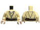 Part No: 973pb5639c01  Name: Torso SW Jedi Robe with Dark Tan Wrinkles, Dark Brown Belt with Pouches and Silver Buckle, Light Nougat Neck Pattern / Tan Arms / Light Nougat Hands