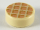 Part No: 98138pb118  Name: Tile, Round 1 x 1 with Waffle, Nougat Squares with Medium Nougat Edges Pattern
