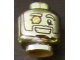 Part No: 3626cpb2152  Name: Minifigure, Head Glasses with Monocle, Wide Grin with Teeth Pattern (Mr. Gold) - Hollow Stud
