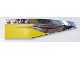 Part No: 42060pb16  Name: Wedge 12 x 3 Right with Plain Yellow and Missile Groove Pattern (Sticker) -Set 10026