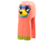 Part No: 114808pb02  Name: Minifigure, Head, Modified Shroud with Dog Nose, Light Bluish Gray Eyebrows, Yellow Muzzle, Medium Blue and Dark Blue Face, Medium Lavender Glasses Pattern