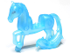 Part No: 58484c01pb01  Name: Horse with 2 x 2 Cutout, Long Swooshy Tail with Metallic Light Blue Eyes Pattern (Nokk)