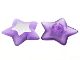 Part No: 45462pb02  Name: Clikits, Icon Star 2 x 2 Large with Pin with Silver Star Pattern