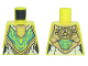 Part No: 973pb4650  Name: Torso Female Armor with White, Gold, and Dark Turquoise Geometric Pattern