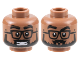 Part No: 3626cpb3153  Name: Minifigure, Head Dual Sided Black Eyebrows, Glasses, and Full Beard, Smile with Teeth / Pucker Pattern - Hollow Stud