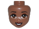 Part No: 49088  Name: Mini Doll, Head Friends with Reddish Brown Eyes, Dark Red Lips and Open Mouth Pattern