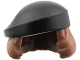 Part No: 7506pb01  Name: Minifigure, Hair Combo, Hair with Hat, Short Wavy Hair with Molded Black Beret Pattern
