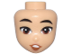 Part No: 105945  Name: Mini Doll, Head Friends with Black Eyebrows, Reddish Brown Eyes, Nougat Lips, and Dark Orange Open Mouth Smile with Top Teeth Pattern